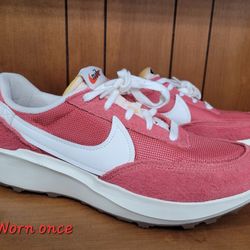 Nike Waffle Debut Womens 9.5 Adobe Sail Coconut Milk Gum Running Shoes.