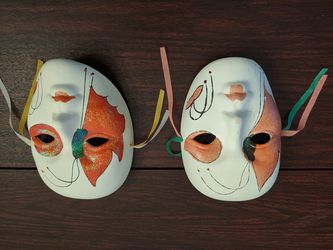 Mardi gras clay mask