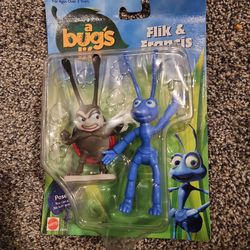 Disney Pixar A Bugs Life Flik & Fancis Figure Mattel