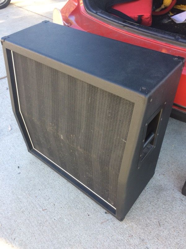SLM electronics acoustic lab half stack 4 x 12" speaker cab real wood trade for an acoustic guitar