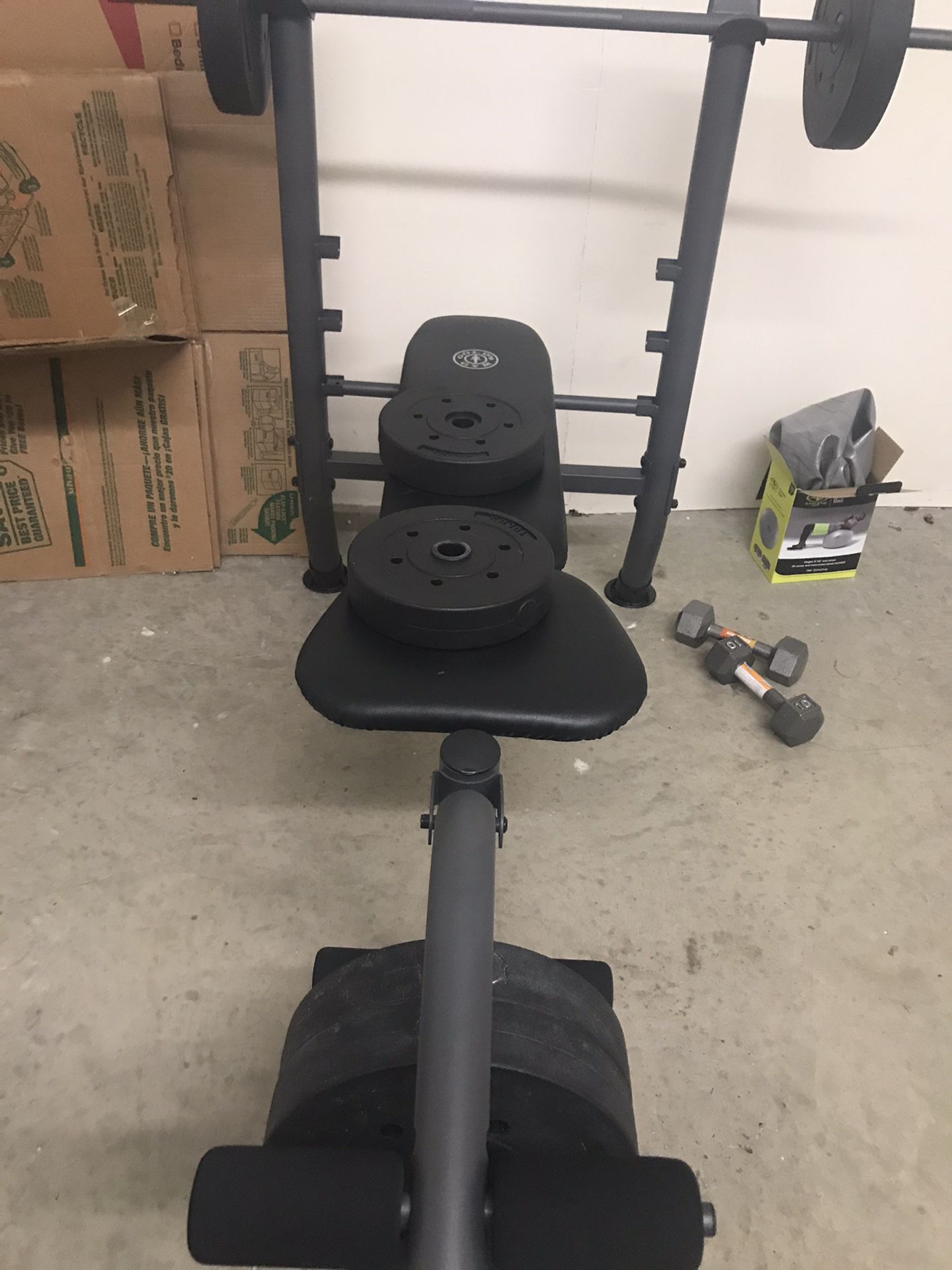 Weight bench and dumbbells set for sale