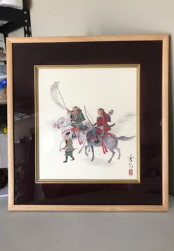 Japanese Warriors picture frame 16x15