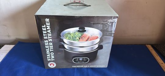 Stainless steel two tier steamer
