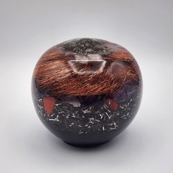 



Orgonite Sphere 4" 2 lbs Quartz Amethyst Pyrite Copper Coil Handmade Crystal Decor Energy Piece

Key Features:
• Handmade orgonite sphere-like des