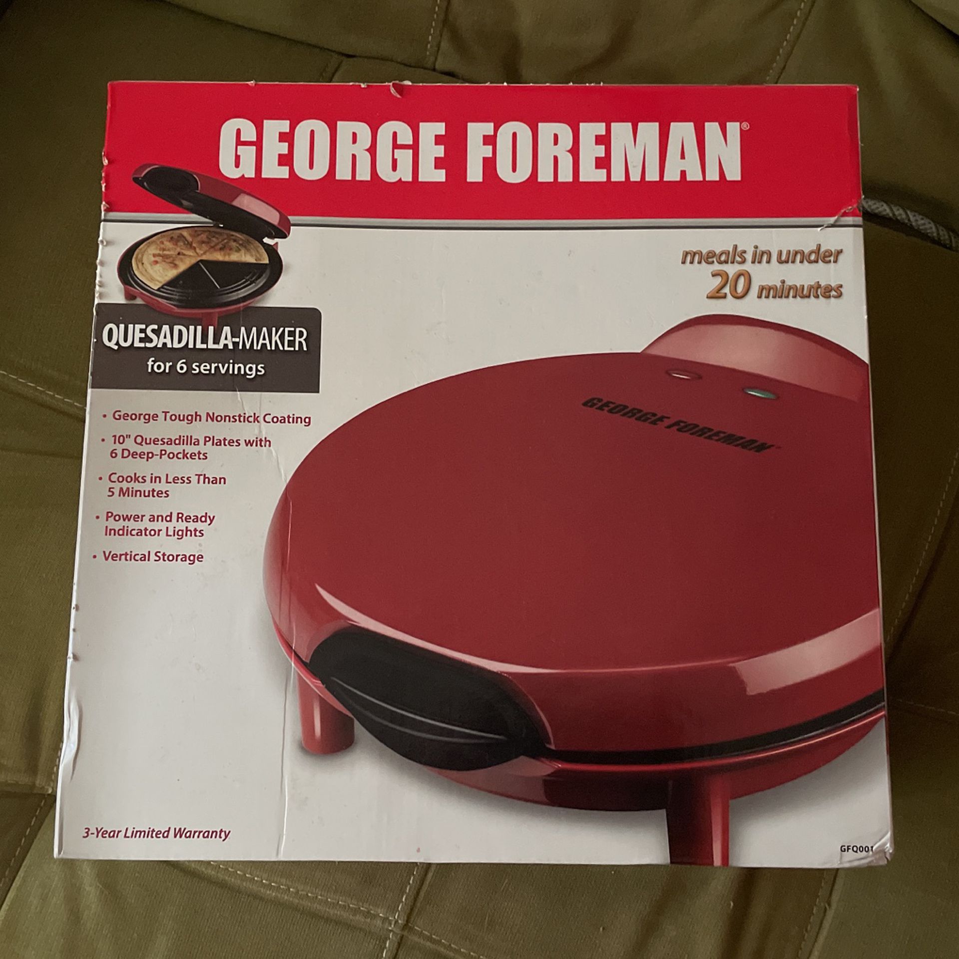 George Foreman Quesadilla Maker, Red