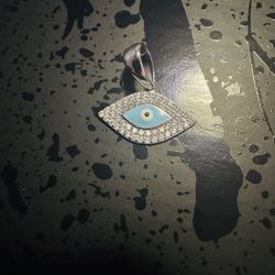 Silver Evil Eye Pendant 