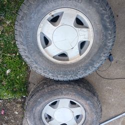 2 GM 6 Lug Rims With Tires