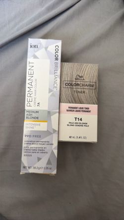 Blonde hair dye and t14 toner