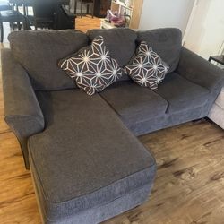 85" Modern L-Shaped Sleeper Sofa Pull Out Sectional Sofa 