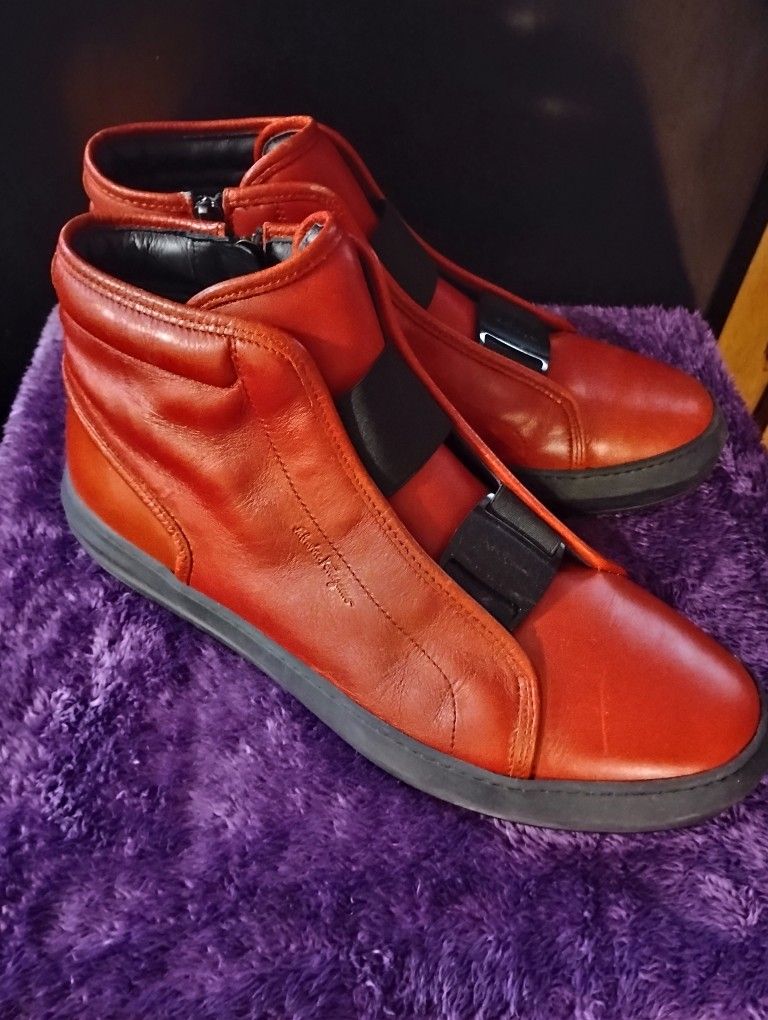 Salvatore Ferragamo Men's Boot Red