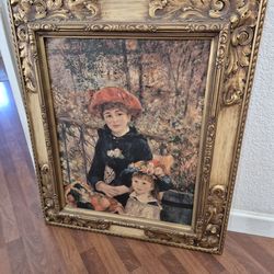 Woman and Child Lithograph Beautifully Detailed Framed.