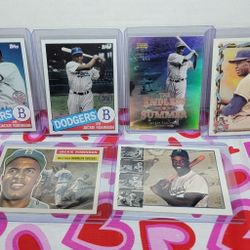 Jackie Robinson Dodgers Baseball Cards 