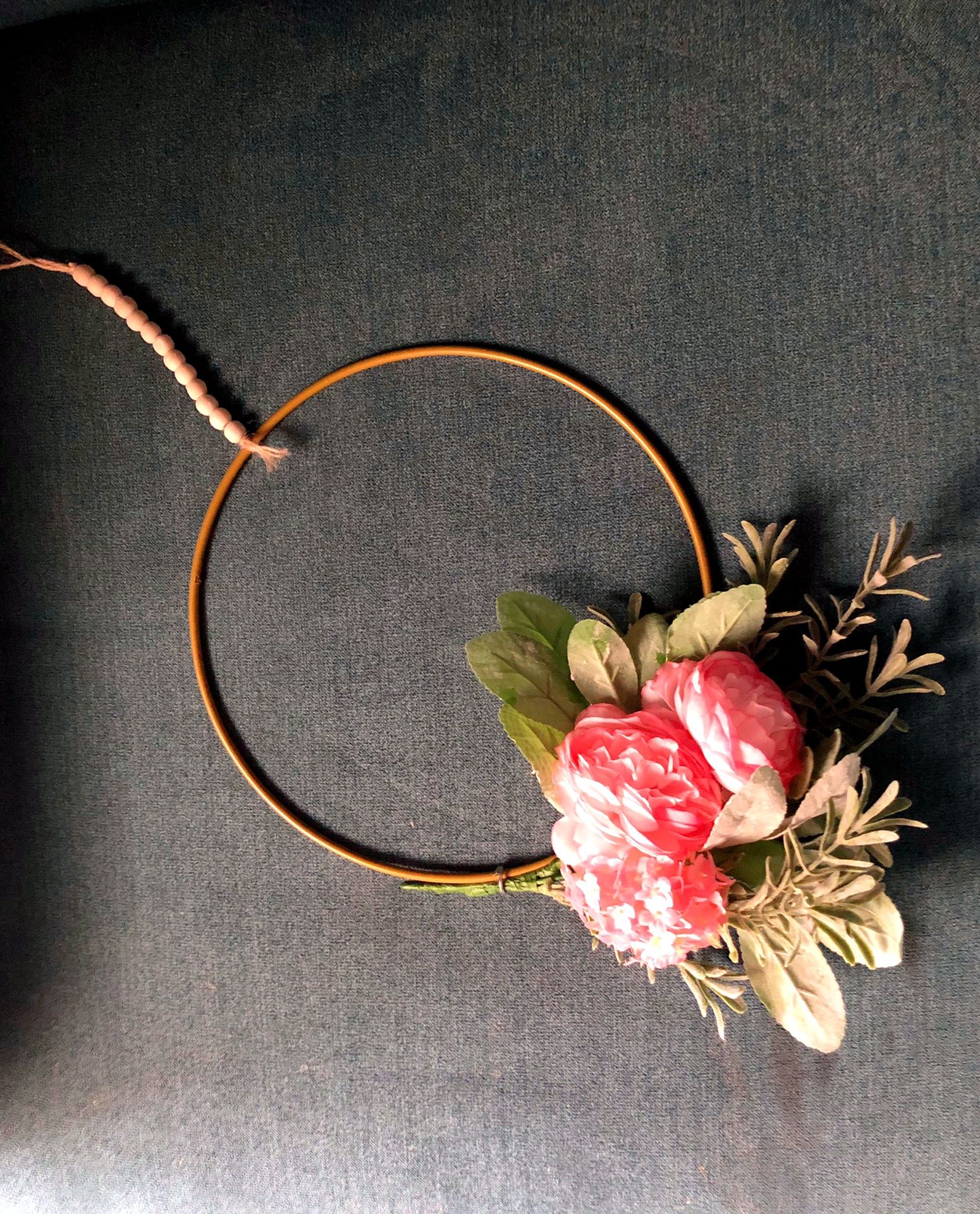 New Floral Wreath - sturdy metal hoop - Take 3 for $35