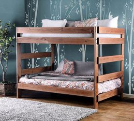 New! Rustic Twin Bunk Bed ($39 Down) -NO CREDIT CHECK FINANCING