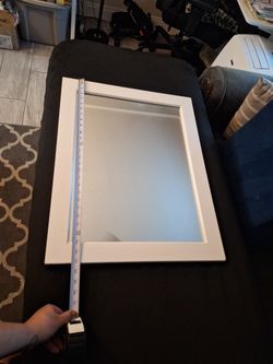 Large White Frame Mirror