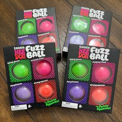 Needoh Teenie Fuzz Ball (4-Pack)