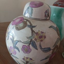Vintage Jinger Jar/with Fruit & Flowers.