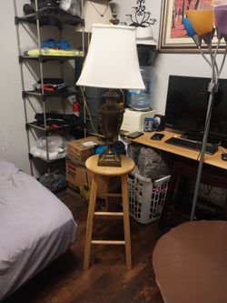 LAMP   and    29"   Stool