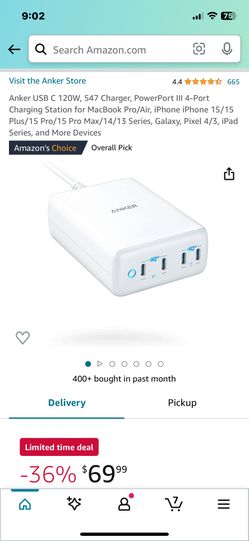 Anker 4-port 120W USB-C PowerPort III (A2144)