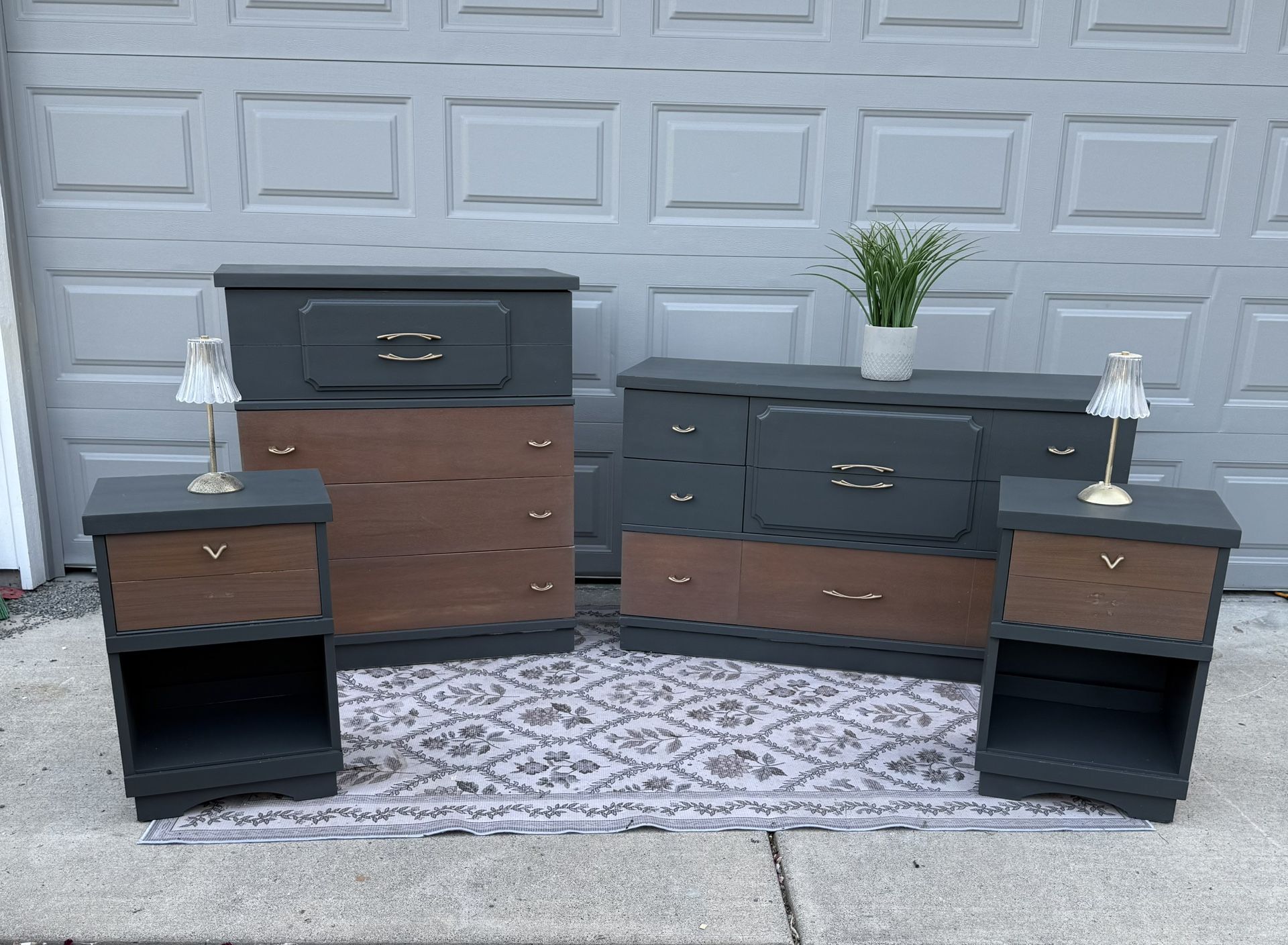 MCM Bedroom Set - Solid Wood