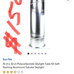 Sun-Tek 10-in x 52-in Polycarbonate Skylight Tube Kit Self-flashing Aluminum Tubular Skylight