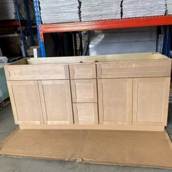 60 inch Vanity OAK Color Not Include Countertop