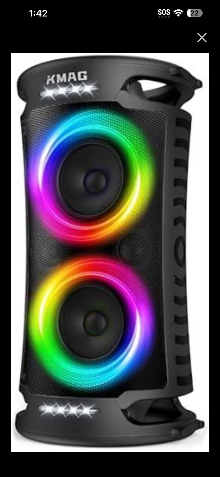 Large Bluetooth Speaker 260 W Peak Powerful 