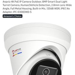 NEW Camera Outdoor, 8MP Smart Dual Light Turret Camera