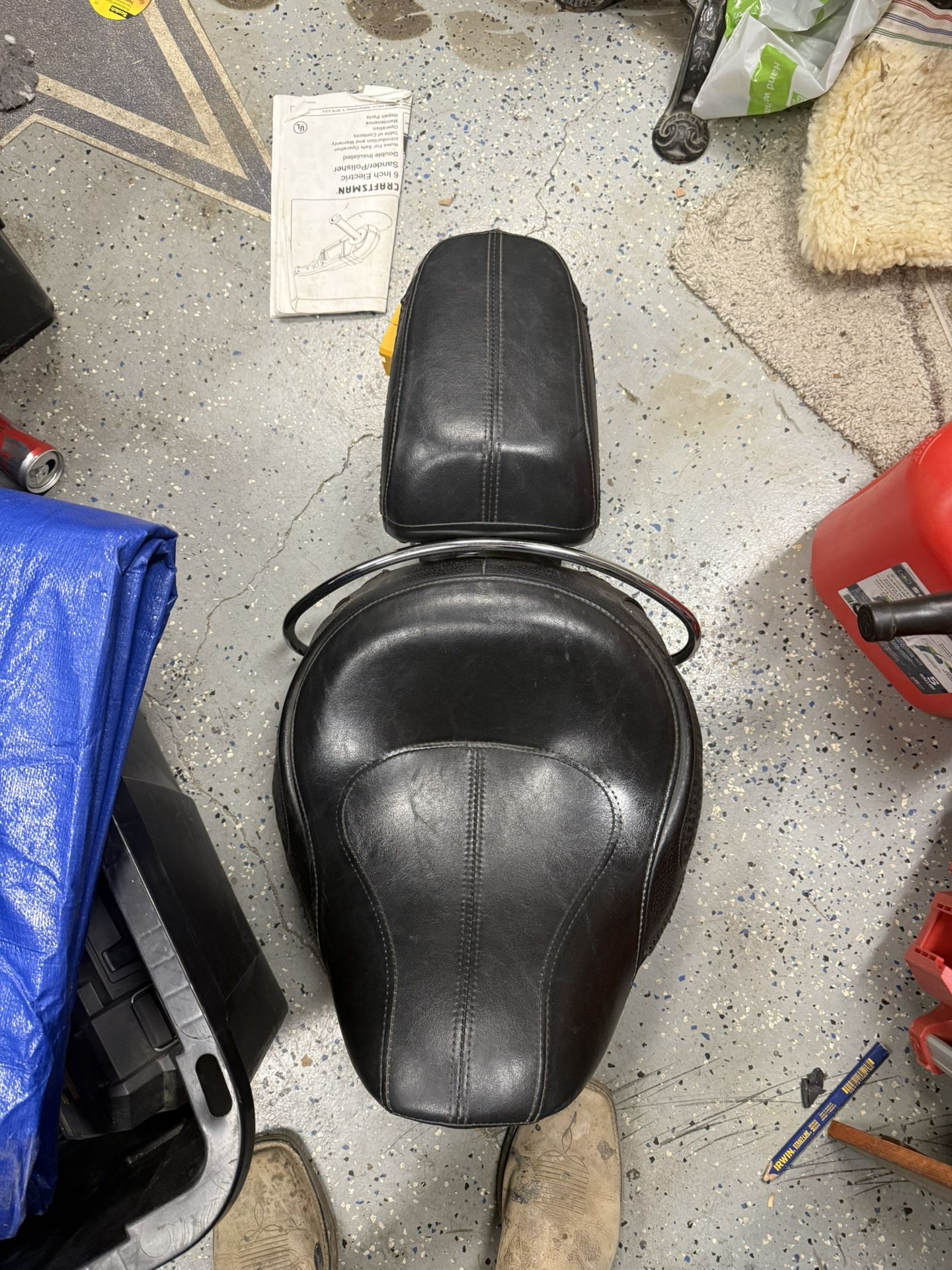 Harley Davidson two piece motorcycle seat In Real good Shape