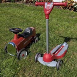 Radio Flyer Scooter And Car