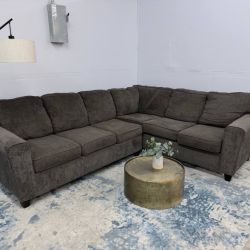 Taupe 2-Piece Sectional Couch