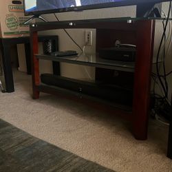 3 Glass Shelf TV Stand 