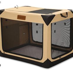 Large Soft Collapsible Dog Crate - New