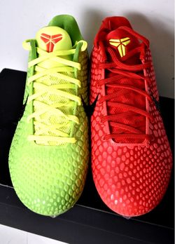 Nike Vapor Edge Kobe 6 SE Grinch Mismatch HQ1644-300 Men’s Size 14 Green Red