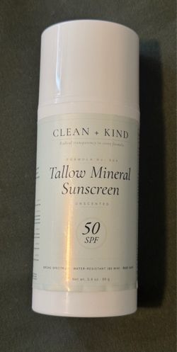 Clean + Kind Mineral sunscreen