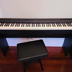 Yamaha-P125-Wood Stand -Chair-88-Keys-Weighted-Digital-Piano-Keyboard