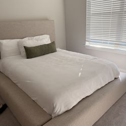 Living Spaces: Porto Bed Frame Queen Bed And Mattress