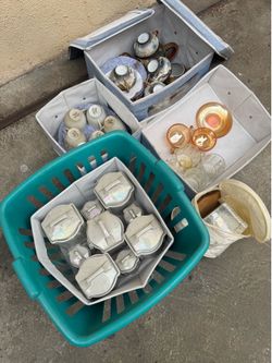 Tea cups and storage