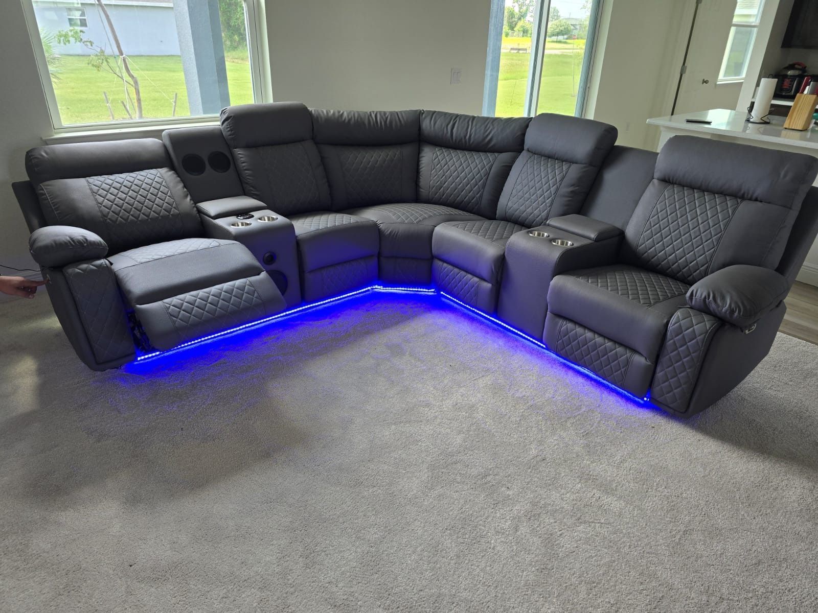 Power Recliner Sectional Sofa