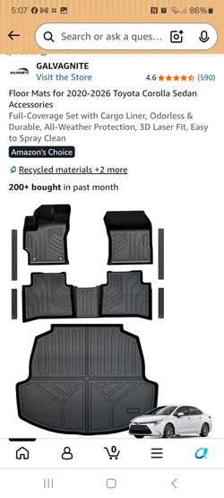 Floor mats for Toyota Corolla 2020-2026 full set new in box pick up in pomona $70