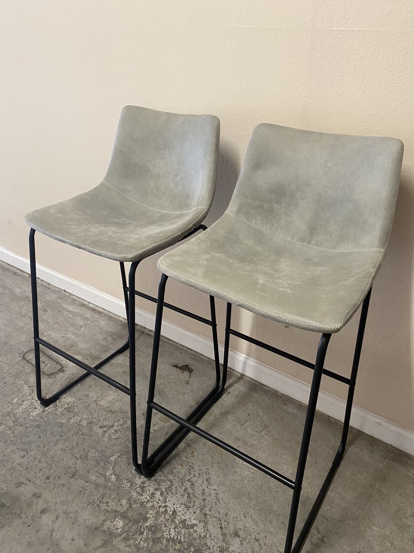 Gray Bar Stools - Set of 2