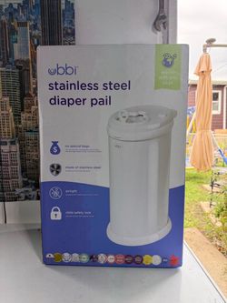 Ubbi Stainless Steel Diaper Pail White