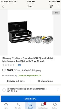 Brand new tools and tool box in the box- never even opened.