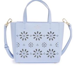 Kate Spade New York Small Hallie Sky Blue Crossbody Bag Purse