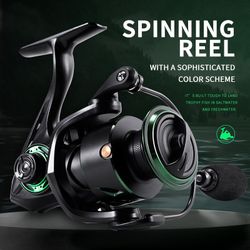 Fishing Reel C4000 Reels Spinning Reels Metal Spool and Handle for Saltwater and Freshwater Fishing
