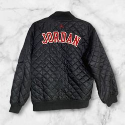 Jordan 23E Quilted Bomber Jacket - Black -Size women’s Medium