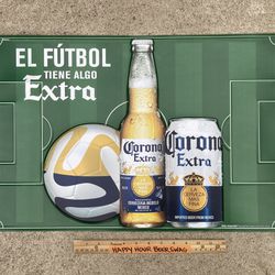 🔥  Corona Soccer Beer Bar Futbol Metal Tin Sign  