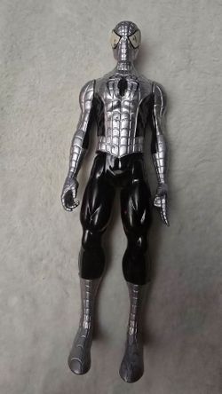 2013 Hasbro Marvel Titan Hero Series Silver and Black Spider-Man action figure