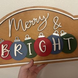 Merry & Bright Sign