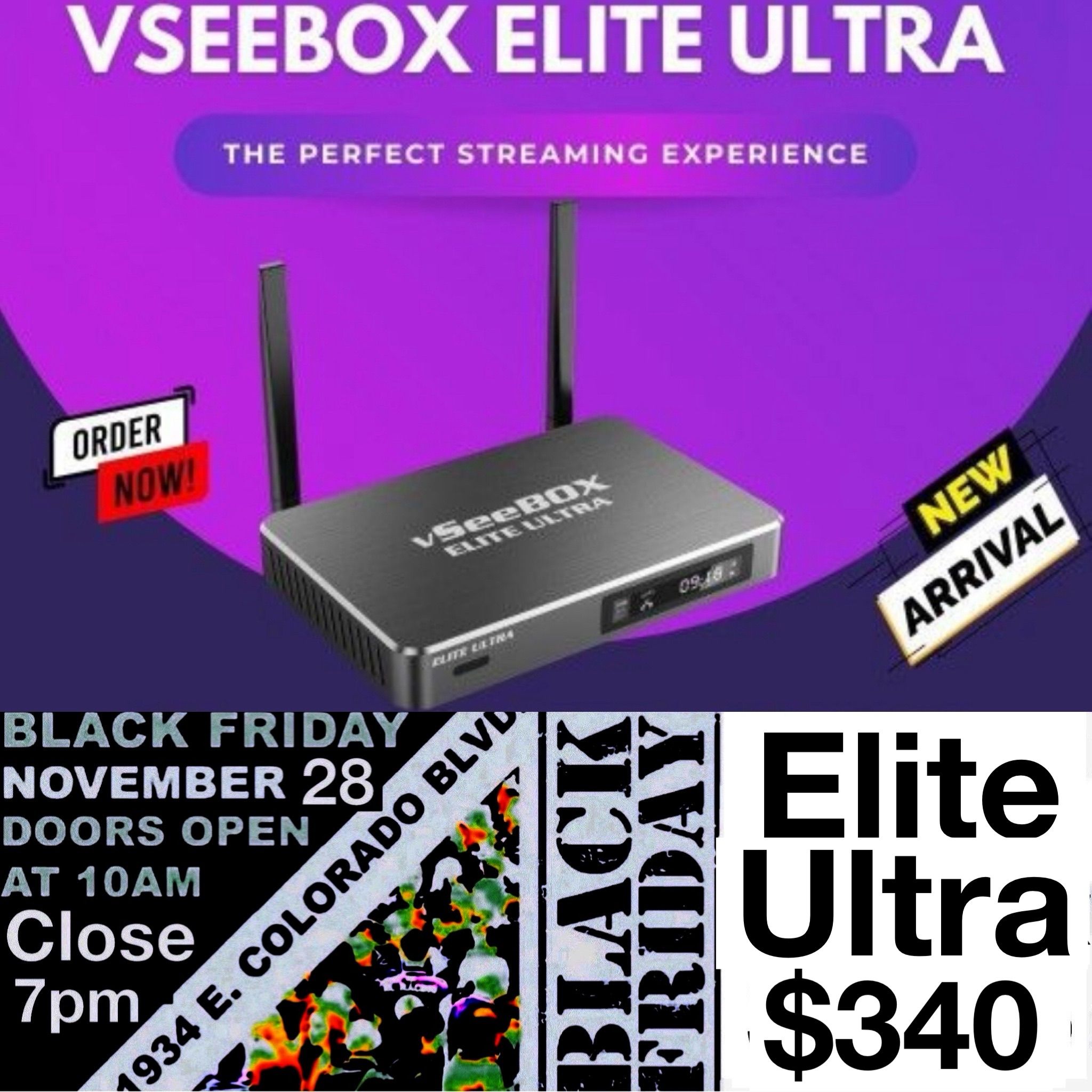 Vsee box elite ultra new sealed 1 year warranty v see box superbox super box